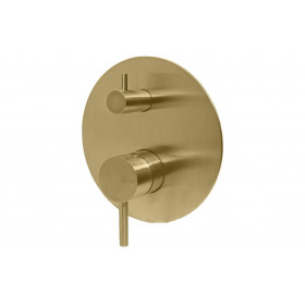 Vema Tiber Two Outlet Shower Mixer w/Diverter - Brushed Brass