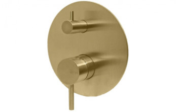 Vema Tiber Two Outlet Shower Mixer w/Diverter - Brushed Brass Vema Tiber Two Outlet Shower Mixer w/Diverter - Brushed Brass