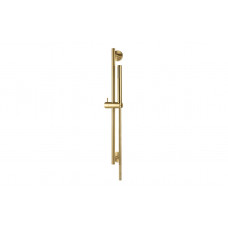 Vema Tiber Riser  Handset & Hose Set - Brushed Brass
