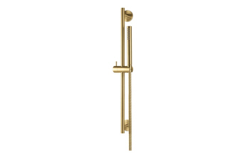 Vema Tiber Riser  Handset & Hose Set - Brushed Brass
