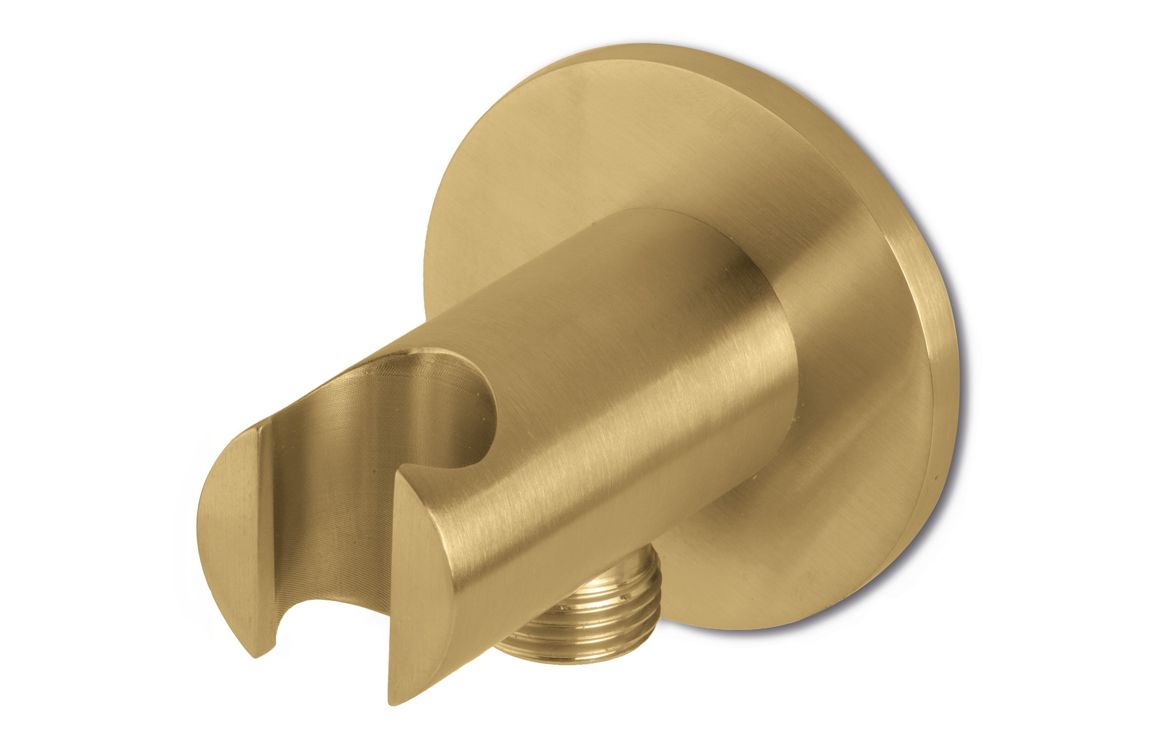 Vema Tiber Handset Wall Bracket & Outlet - Brushed Brass Vema Tiber Handset Wall Bracket & Outlet - Brushed Brass