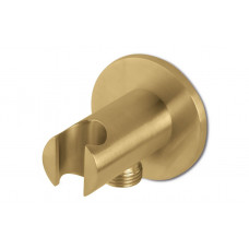 Vema Tiber Handset Wall Bracket & Outlet - Brushed Brass