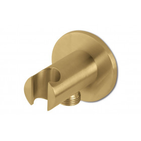 Vema Tiber Handset Wall Bracket & Outlet - Brushed Brass