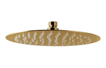 Vema Tiber 250mm Round Showerhead - Brushed Brass