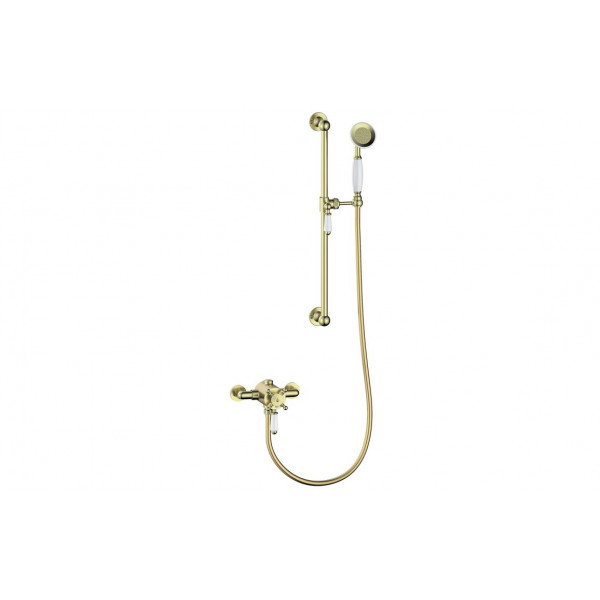 Berwick Concentric Single Outlet Shower Valve & Riser Kit Pack 1 - Brushed Brass
