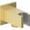 Cosmic Square Handset Wall Bracket with Wall Outlet - Brushed Brass