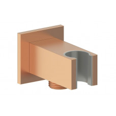 Cosmic Square Handset Wall Bracket with Wall Outlet - Brushed Bronze
