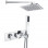 Lyra Shower Pack One - Two Outlet Twin Shower Valve w/Handset & ABS Overhead - Chrome