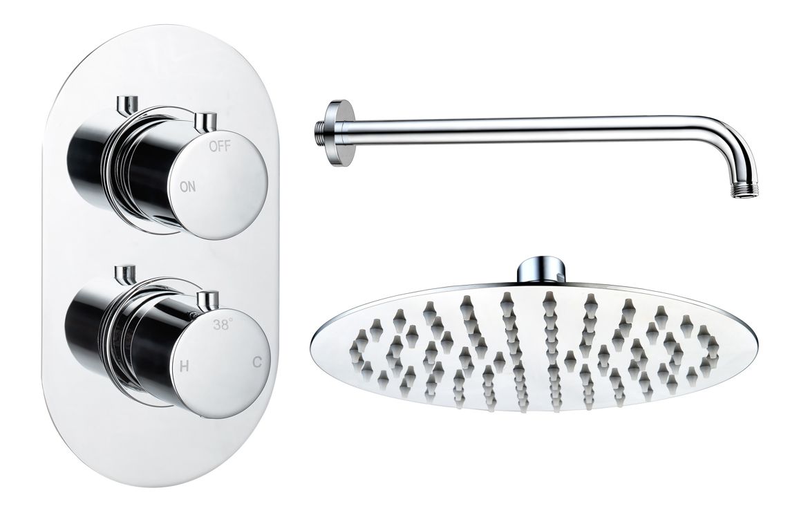 Aurora Round Shower Valve & Kit Pack 1 - Chrome
