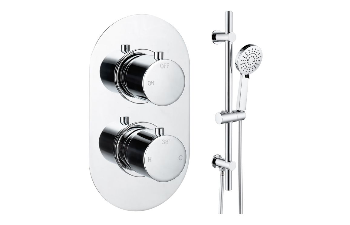 Aurora Round Shower Valve & Kit Pack 2 - Chrome