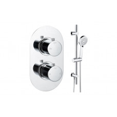 Aurora Round Shower Valve & Kit Pack 2 - Chrome