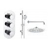 Aurora Round Shower Valve & Kit Pack 3 - Chrome