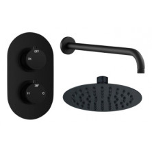 Aurora Round Shower Valve & Kit Pack 1 - Matt Black Aurora Round Shower Valve & Kit Pack 1 - Matt Black