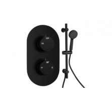 Aurora Round Shower Valve & Kit Pack 2 - Matt Black Aurora Round Shower Valve & Kit Pack 2 - Matt Black