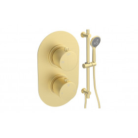 Aurora Round Shower Valve & Kit Pack 2 - Brushed Brass