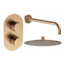 Aurora Round Shower Valve & Kit Pack 1 - Brushed Bronze Aurora Round Shower Valve & Kit Pack 1 - Brushed Bronze