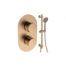 Aurora Round Shower Valve & Kit Pack 2 - Brushed Bronze Aurora Round Shower Valve & Kit Pack 2 - Brushed Bronze