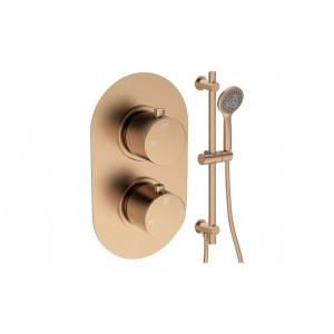 Aurora Round Shower Valve & Kit Pack 2 - Brushed Bronze Aurora Round Shower Valve & Kit Pack 2 - Brushed Bronze