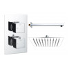 Cosmic Square Shower Valve & Kit Pack 1 - Chrome