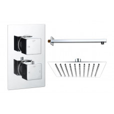 Cosmic Square Shower Valve & Kit Pack 1 - Chrome