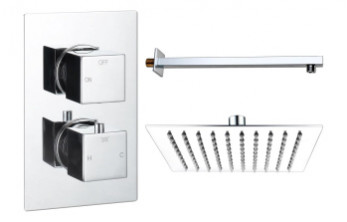 Cosmic Square Shower Valve & Kit Pack 1 - Chrome Cosmic Square Shower Valve & Kit Pack 1 - Chrome