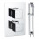 Cosmic Square Shower Valve & Kit Pack 2 - Chrome
