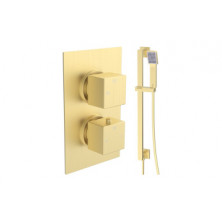 Cosmic Square Shower Valve & Kit Pack 2 - Brushed Brass Cosmic Square Shower Valve & Kit Pack 2 - Brushed Brass