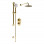 Shower Rail with Round 3 Mode Handset - Brushed Brass