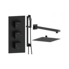 Cosmic Square Shower Valve & Kit Pack 3 - Matt Black Cosmic Square Shower Valve & Kit Pack 3 - Matt Black