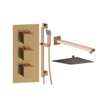 Cosmic Square Shower Valve & Kit Pack 3 - Brushed Bronze Cosmic Square Shower Valve & Kit Pack 3 - Brushed Bronze