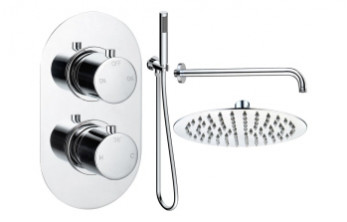 Aurora Round Shower Valve & Kit Pack 4 - Chrome Aurora Round Shower Valve & Kit Pack 4 - Chrome