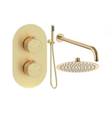 Aurora Round Shower Valve & Kit Pack 4 - Brushed Brass Aurora Round Shower Valve & Kit Pack 4 - Brushed Brass