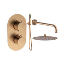 Aurora Round Shower Valve & Kit Pack 4 - Brushed Bronze Aurora Round Shower Valve & Kit Pack 4 - Brushed Bronze
