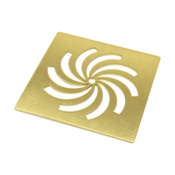 Ultra-Slim Tray Waste Cover - Brushed Brass