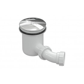 Low Profile Tray Waste & Cover - Chrome