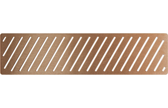 Linear Tray Waste Cover - Brushed Bronze
