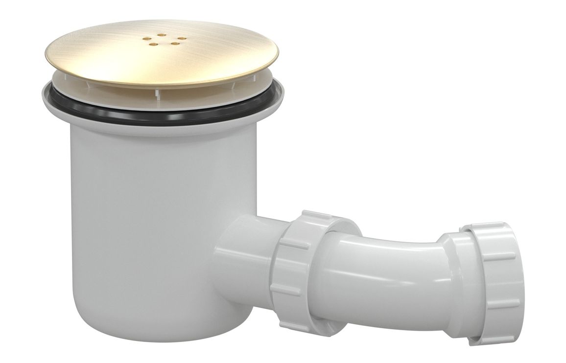 Low Profile Tray Waste Cover - Brushed Brass Low Profile Tray Waste Cover - Brushed Brass