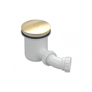 Low Profile Tray Waste Cover - Brushed Brass