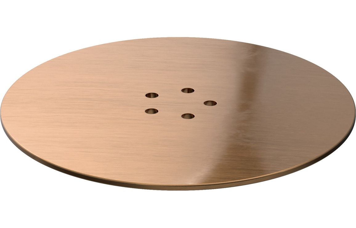 Low Profile Tray Waste Cover - Brushed Bronze