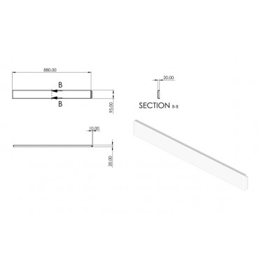 //2Go 45mm Low Profile Square & Rectangular Riser Set - White 45mm Low Profile Square & Rectangular Riser Set - White
