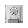 Halo 600mm Round Front-Lit LED Mirror - Matt Black