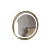 Halo 600mm Round Front-Lit LED Mirror - Brushed Brass
