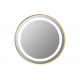 Halo 600mm Round Front-Lit LED Mirror - Brushed Brass