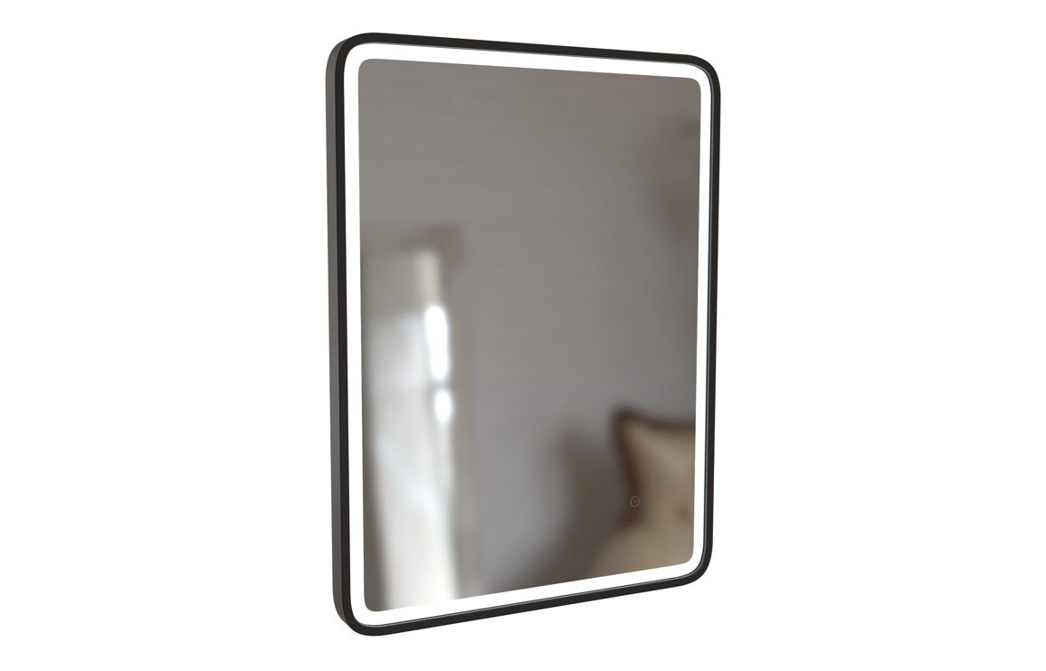 Kota 600mm Rectangle Front-Lit LED Mirror - Matt Black