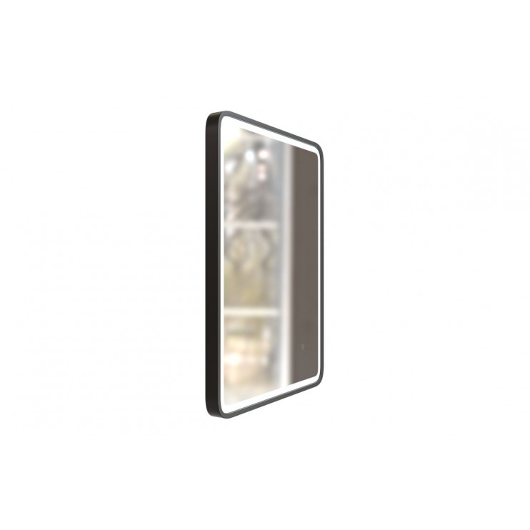 Kota 600mm Rectangle Front-Lit LED Mirror - Matt Black