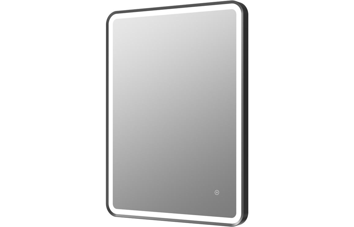 Kota 600mm Rectangle Front-Lit LED Mirror - Matt Black
