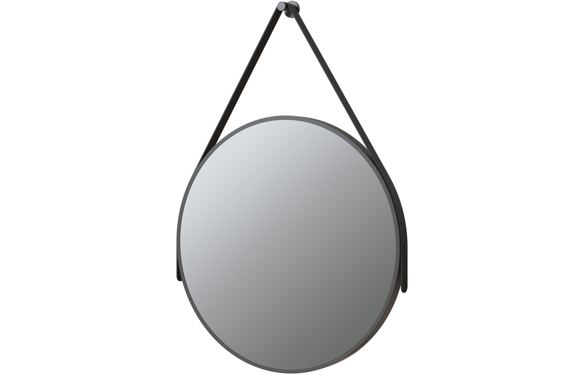 Mako 600mm Round Mirror - Matt Black