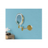 Hoshi Round LED Cosmetic Mirror - Brushed Brass