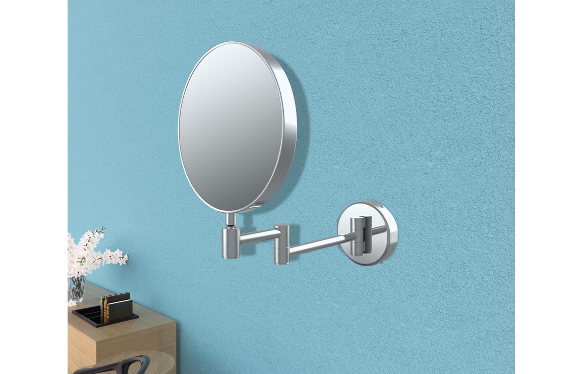 Anji Round Cosmetic Mirror - Chrome
