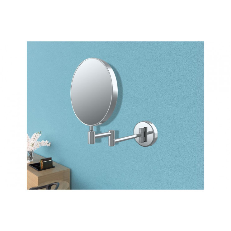 Anji Round Cosmetic Mirror - Chrome